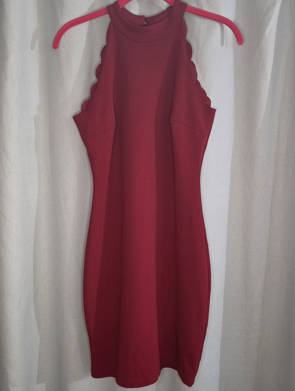 IN San Francisco XS Red Mini Dress With Pattern Trim